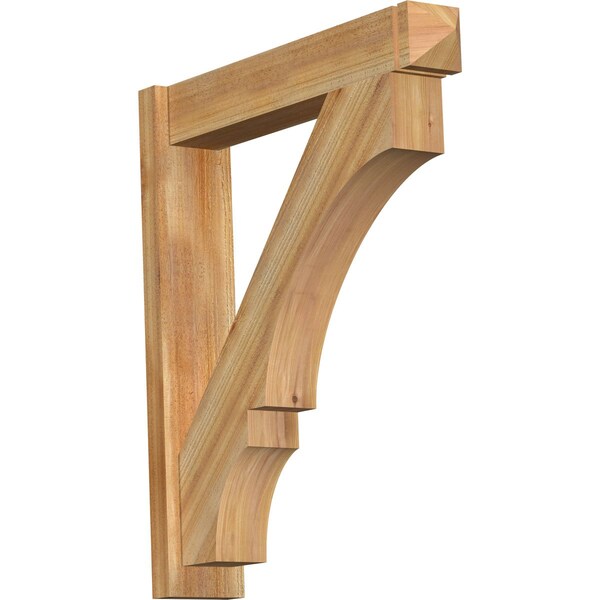 Ekena Millwork Balboa Rough Sawn Arts and Crafts Outlooker, Western Red Cedar, 6"W x 30"D x 34"H OUT06X30X34BOA03RWR - main